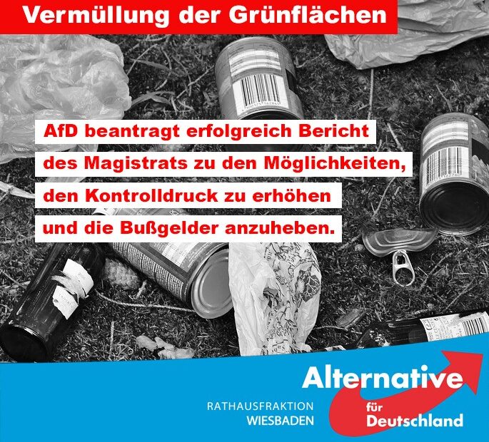 Vermüllung von Grünflächen