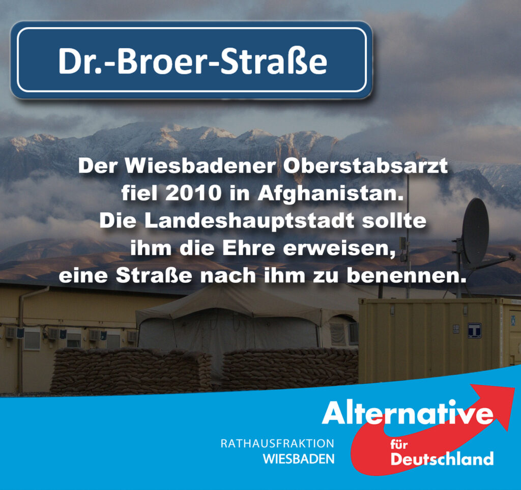 EHRE UND ANERKENNUNG FÜR GEFALLENEN WIESBADENER SOLDATEN