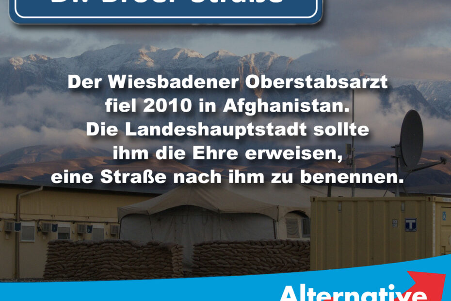 EHRE UND ANERKENNUNG FÜR GEFALLENEN WIESBADENER SOLDATEN