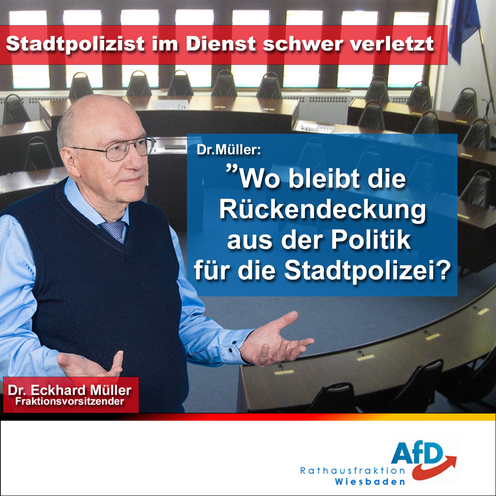 AFD KRITISIERT UNTÄTIGKEIT DES MAGISTRATS BEIM SCHUTZ DER STADTPOLIZEI