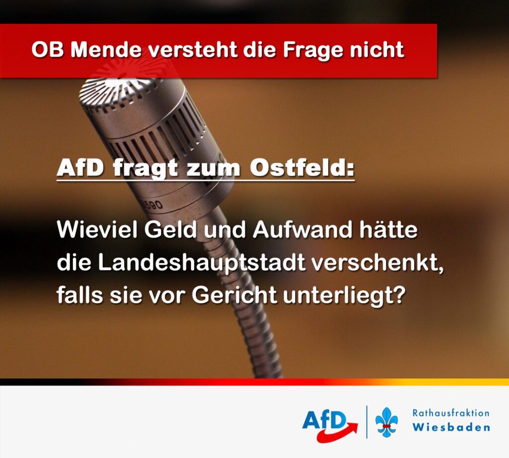 OB Mende versteht die Frage nicht - „Meine Damen und Herren, Politik bedeutet..