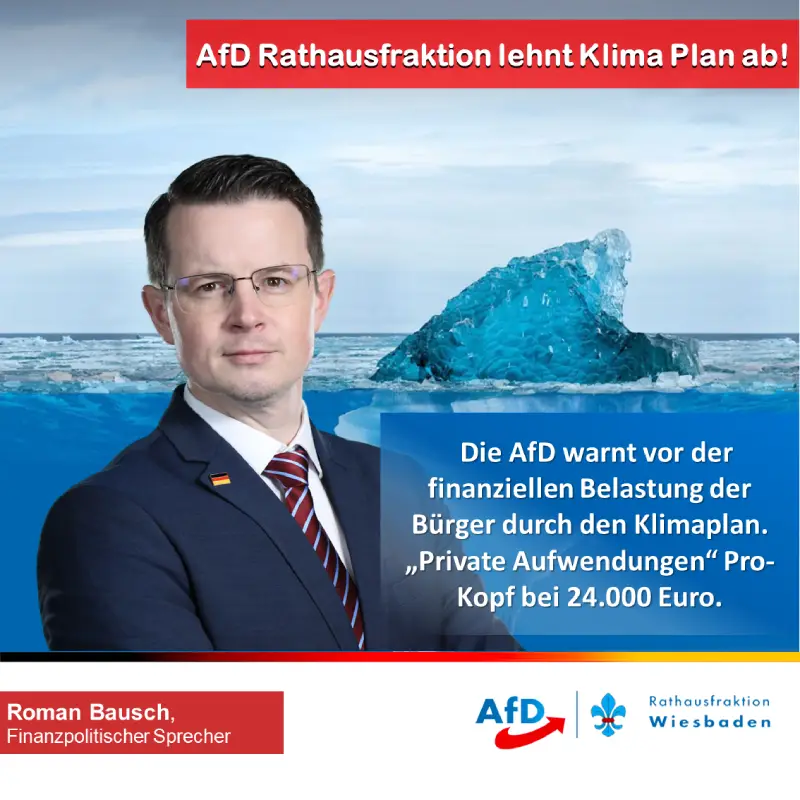 AfD-Fraktion kritisiert Klimaplan als finanzpolitischen Wahnsinn